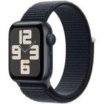 Apple Watch SE (GPS) - 2ª generazione - 40 mm - midnight aluminum - smartwatch con sport loop - nylon - midnight - dimensione del polso: 130-200 mm - 32 GB - Wi-Fi, Bluetooth - 26.4 g